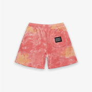 Market Smiley Look At The Bright Side Sweat Shorts Pink Tie Dye