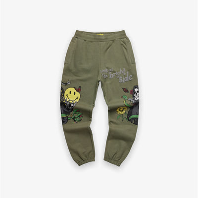 Market Smiley Look At The Bright Sweatpants Sage Green