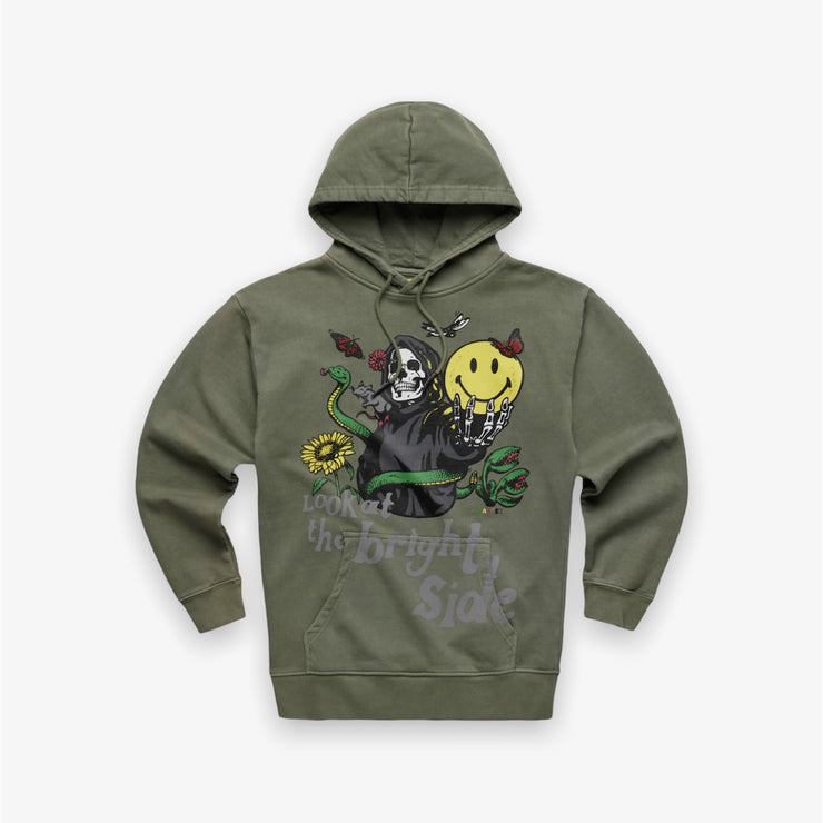 Market Smiley Look At The Bright Side Hoodie Sage Green
