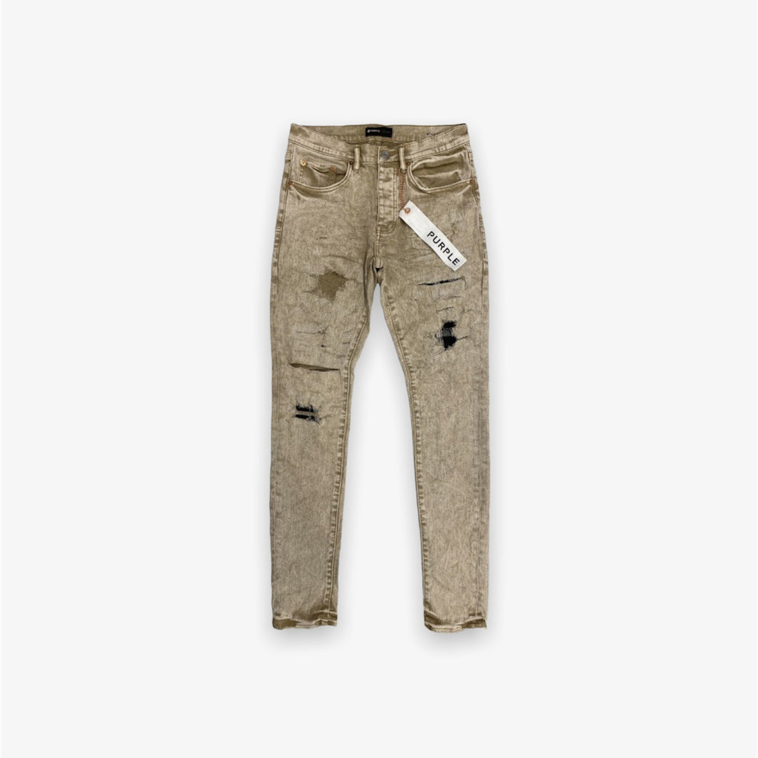 Purple Brand Beige Heavy Repair With Plaid Patch P001 – Sneaker
