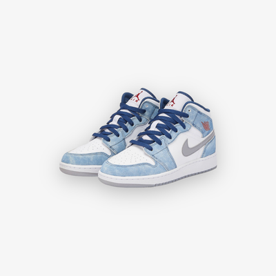 Air Jordan 1 Mid SE GS French Blue Fire Red White DR6235-401