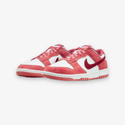 Women's Nike Dunk Low Vday WHITE/TEAM RED-ADOBE-DRAGON RED FQ7056-100
