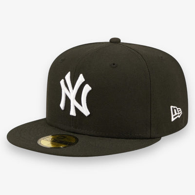 New Era New York Yankees fitted Black white grey bottom