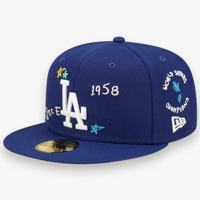New Era Scribble 5950 Fitted LA Dodgers Blue