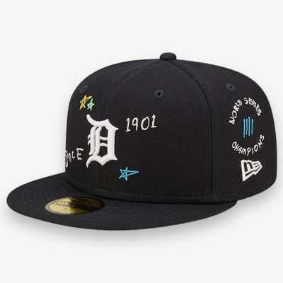 New Era Scribble 5950 Fitted Detroit Tigers Navy