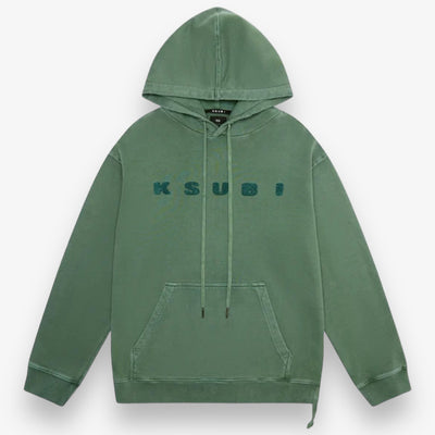 Ksubi blocked biggie hoodie emerald green