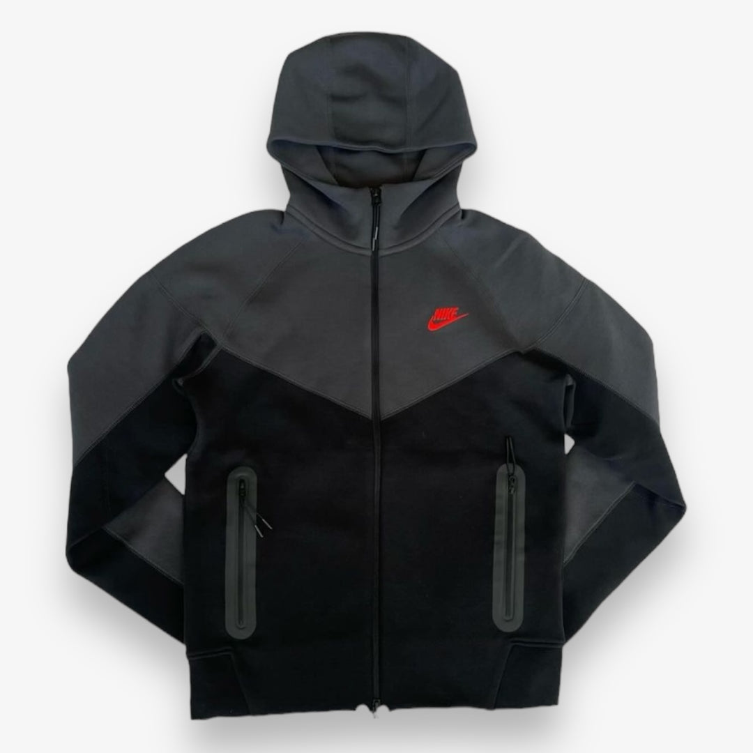 Nike Sportswear Tech Fleece Hoodie Black Red FB7921-013 – Sneaker