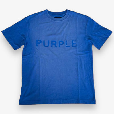 Purple Brand Textured SS Tee Wordmark Core Blue