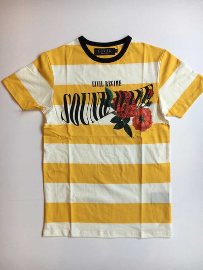 Civil Clothing Rose Wave Tee Yellow T-Shirt