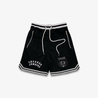 Sneaker Junkies Double Logo shorts Black white