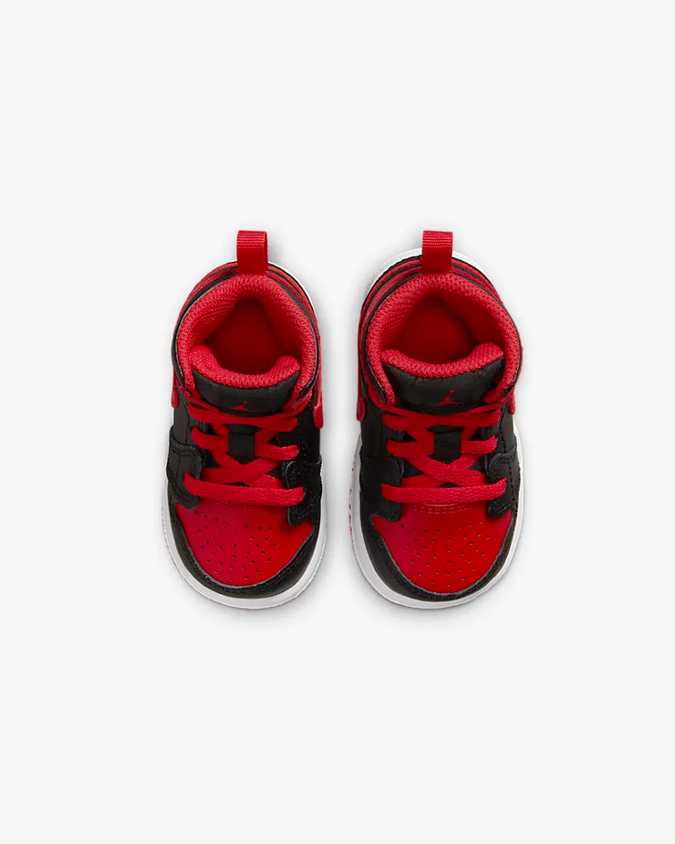 Jordan 1 Mid TD Black Fire Red White Toddler Sizes DQ8425-060