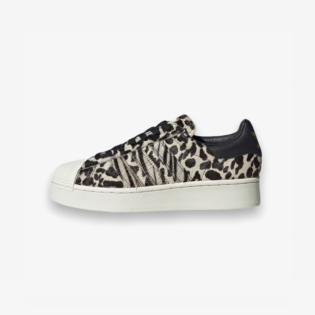 adidas gazelle silver green womens adidas Women's Superstar II "Leopard Dark Brown Ivory" main image 1
