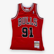 Mitchell & Ness NBA Swingman Road Jersey Bulls 97 Dennis Rodman Red