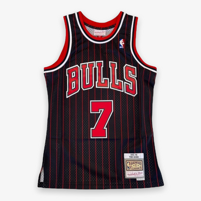 Mitchell & Ness NBA Swingman Jersey Bulls Toni Kukoc black pinstripe