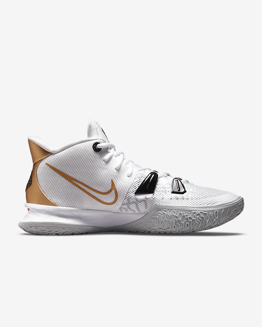 Nike Kyrie 7 White Metallic Gold Black CQ9326-101 – Sneaker Junkies