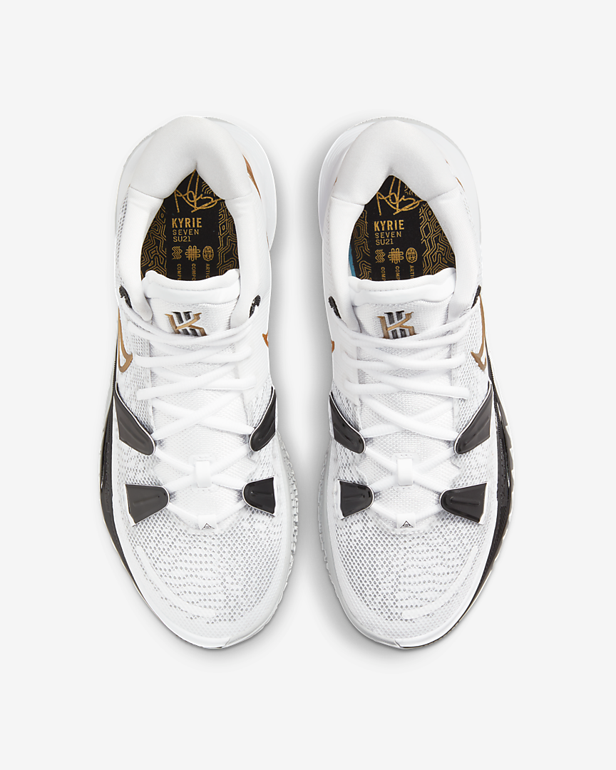 Nike Kyrie 7 White Metallic Gold Black CQ9326-101 – Sneaker Junkies